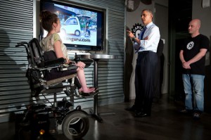 President Obama at Capital Factory with Joshua Baer and Stacy Zoern - Official White House Photo by Pete Souza