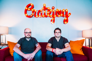 Alex Morse and Amir Elaguizy, co-founders of Cratejoy in Austin, courtesy photo