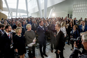 Oslo, 12.10.2015. Crown prince Hakon enters OIW 2015 Photo by Gorm K. Gaare COPYRIGHT:GORM K.GAARE/EUP-BERLIN
