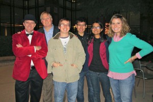 Nick Longo and Graham Weston, co-founders of Geekdom with visiting Texas A&M students.