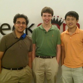 From Right: Abhinav Suri, Joshua Singer, Canzhi Ye, photo by Andrew Moore 