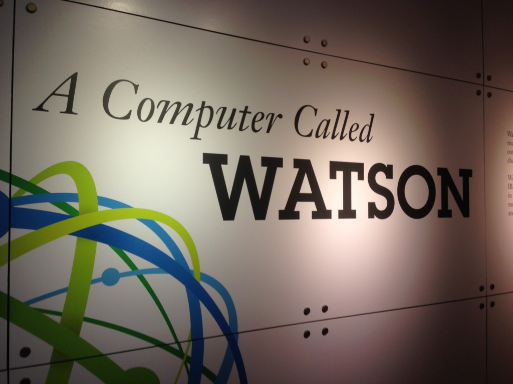 Watson display at the Computer History Museum, photo by Laura Lorek 