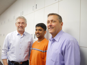 From left to right: Rick Hawkins, Dr. Subinoy Das, Joseph Skraba, photo by Leslie Anne Jones