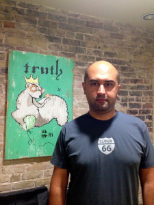 Khash Sajadi, CEO of Cloud 66, a Techstars company in Austin, photo by Laura Lorek 