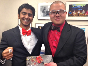 Vaibhav Gupta and Ray Xu, two of the founder of Lyte Labs at Longhorn Startup Demo Day 
