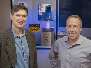 Mark Stibich, PhD, founder of Xenex and Morris Miller, CEO of Xenex. Photo by Gary Hartman