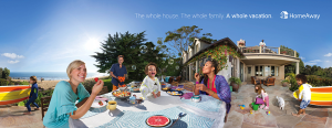 One of the print ads for HomeAway's new marketing campaign