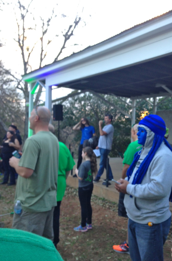 Bill Kilday announcing the winners at the end of the Austin Shonin Anomaly 