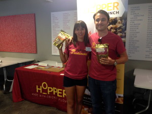 Co-founder of Hopper Foods: Marta Hudecova and Jack Ceadel. The maker of cricket granola.