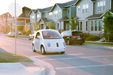 Google self-driving prototype in Austin, courtesy photo.