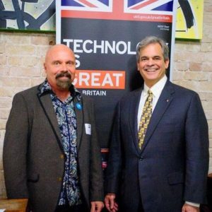 Fred Schmidt, international director of Capital Factory and Austin Mayor Steve Adler.  Courtesy Photo.