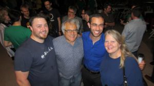 Wes Wilson, Alan Weinkrantz, Nan Palmero and Laura Lorek at the first Techstars Cloud Demo Day party in San Antonio. Photo courtesy of Paul Ford. 