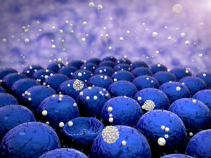 Field of cells with receptors, Human Immune System attack the virus. Photo licensed through iStockphoto.