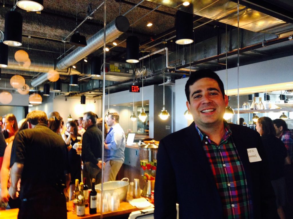 Justin Stewart, co-founder of Industrious, at its Austin coworking location during its launch party. 