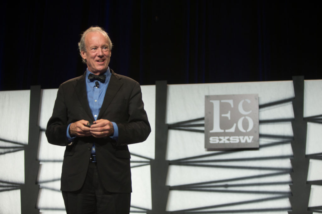 William McDonough speaking at SXSW Eco,  photo by Steve Rogers